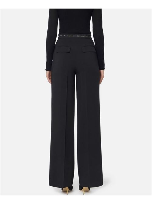 Pantaloni in crêpe leggero con nastro logo ELISABETTA FRANCHI | PA10356E2.110